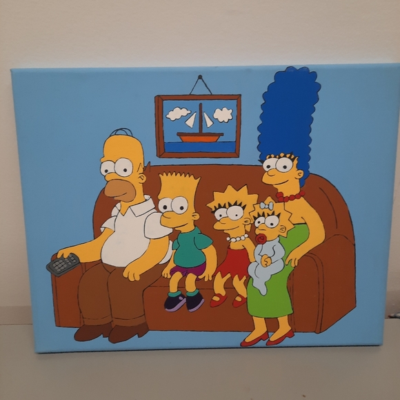 Hand Painted Original Simpsons Painting - Picture 1 of 1